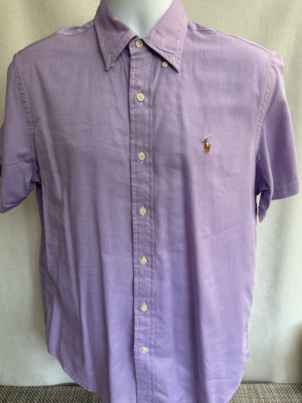 Polo by Ralph Lauren Lavender Short-Sleeve Button-Down Shirt
